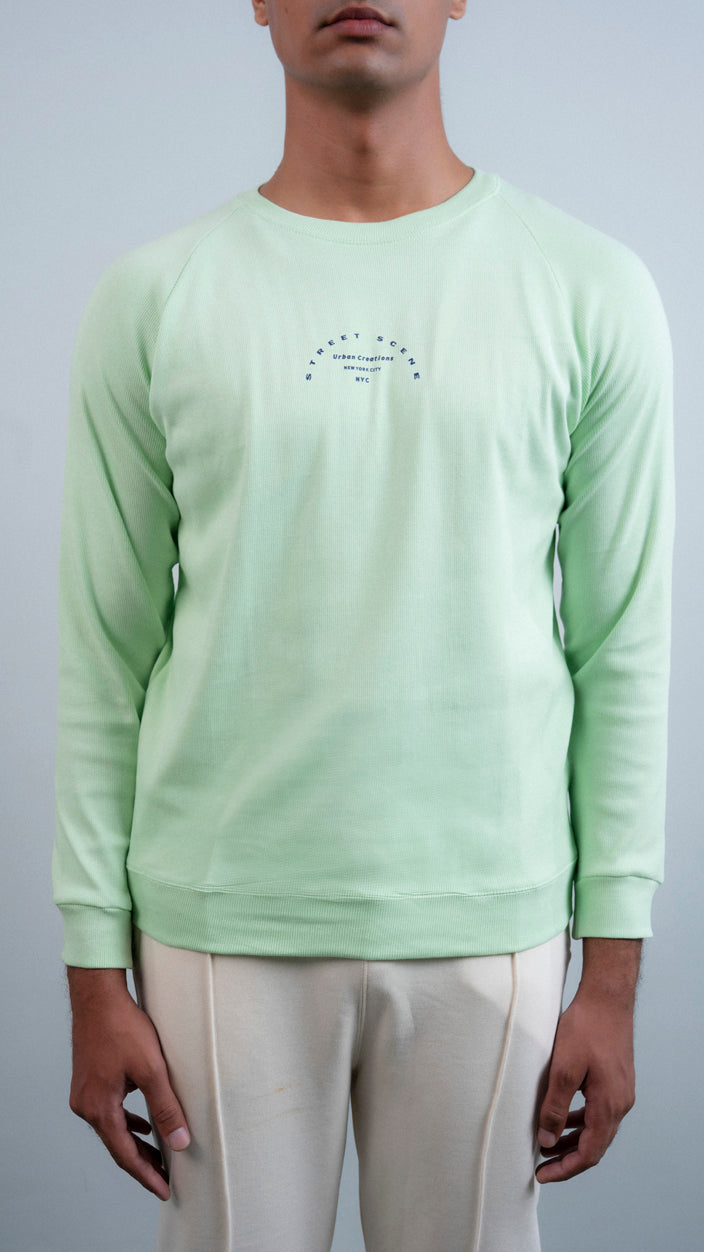 Raglan Sleeves Printed Sweat