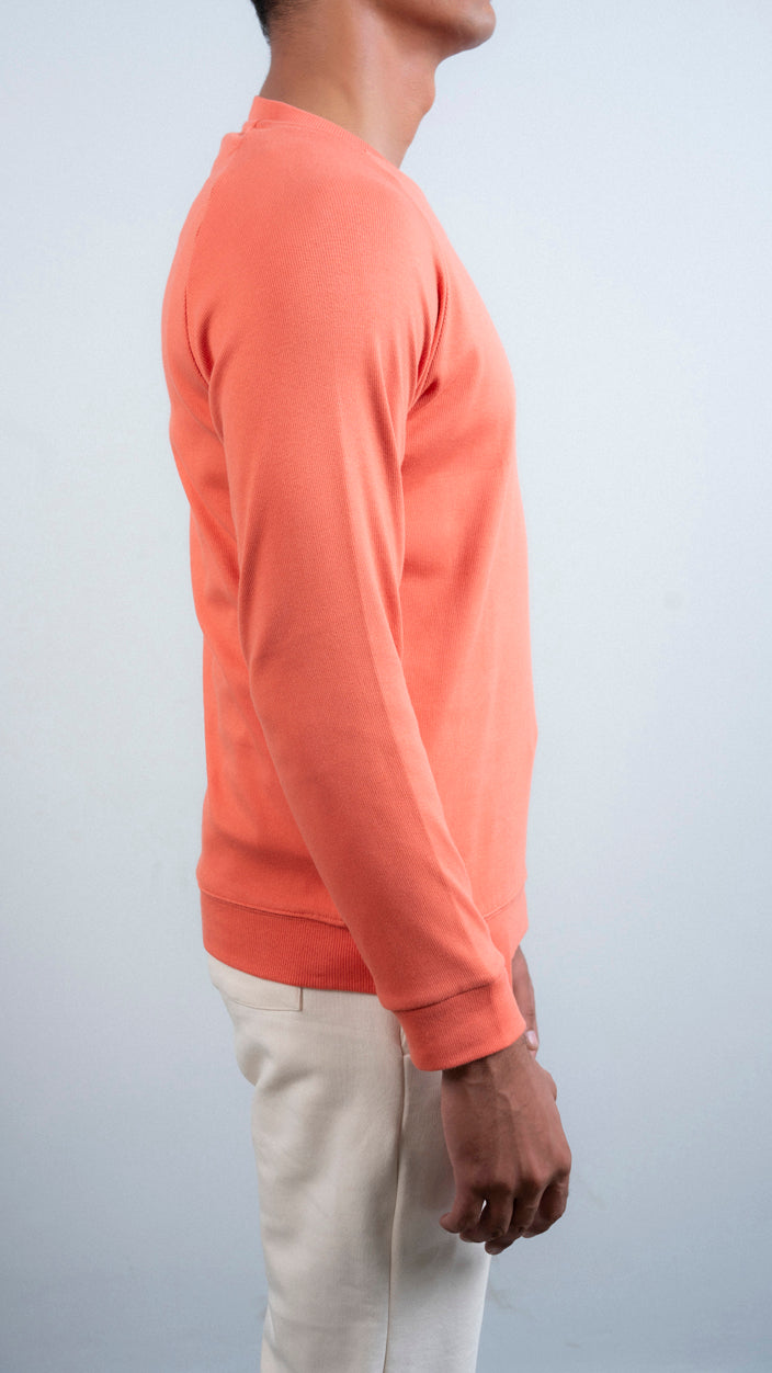 Raglan Sleeves Ribbed Sweat