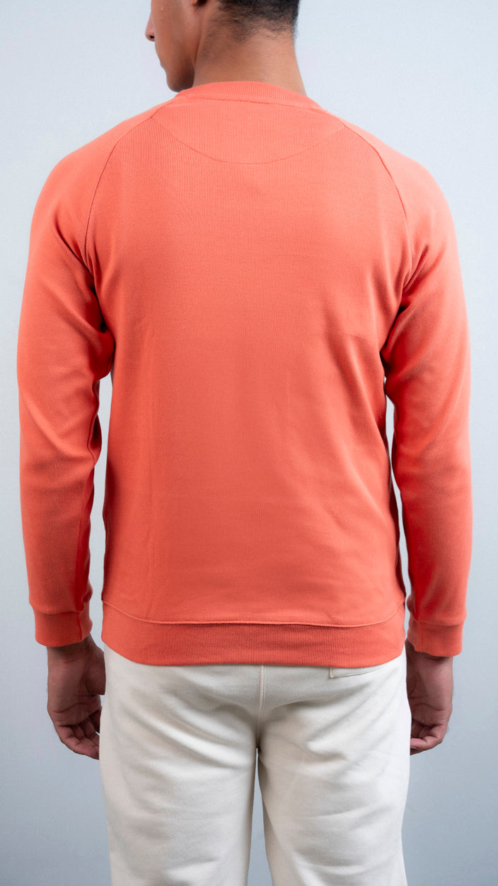 Raglan Sleeves Ribbed Sweat