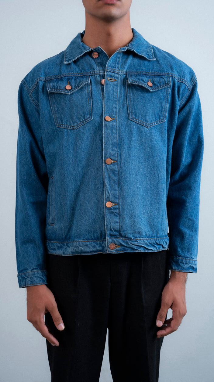 Boxy Button Up Denim Jacket