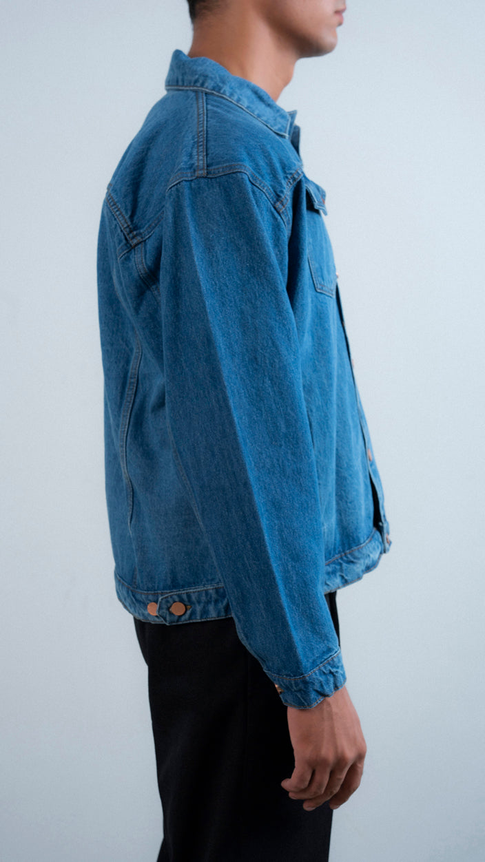 Boxy Button Up Denim Jacket