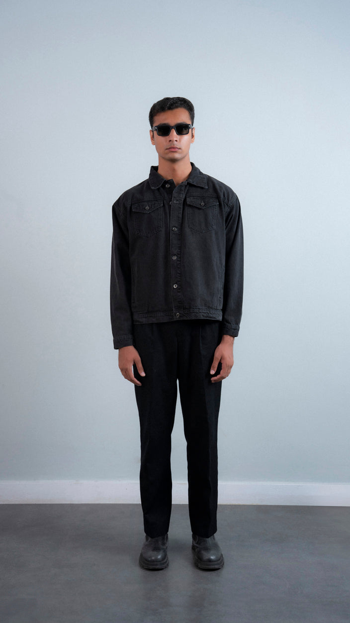 Boxy Button Up Denim Jacket