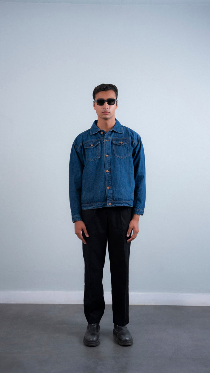 Boxy Button Up Denim Jacket