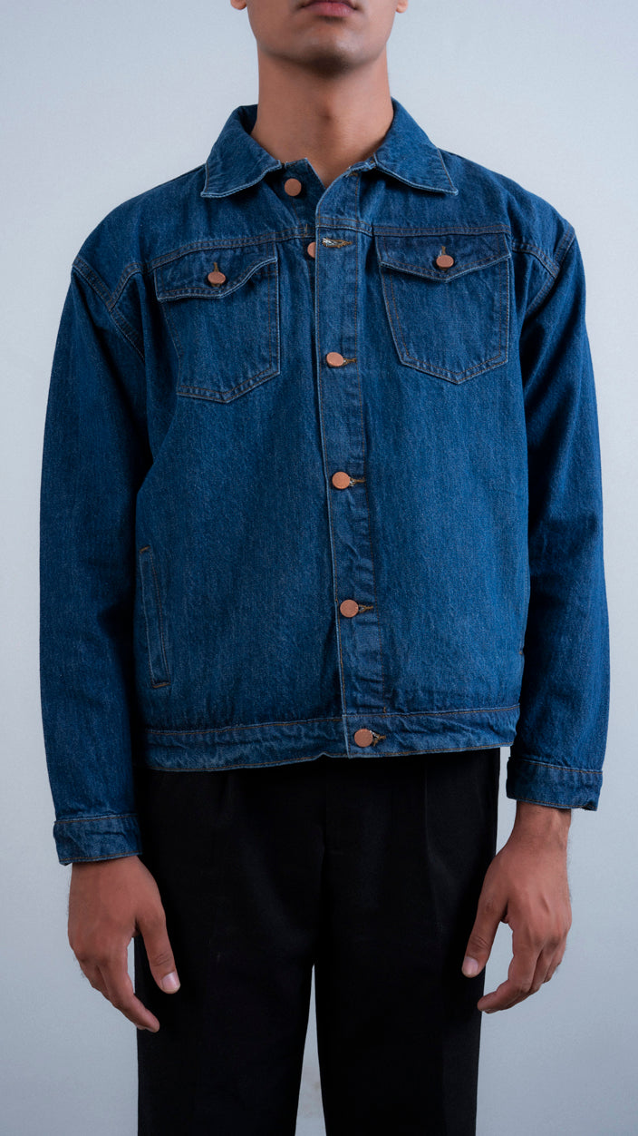 Boxy Button Up Denim Jacket