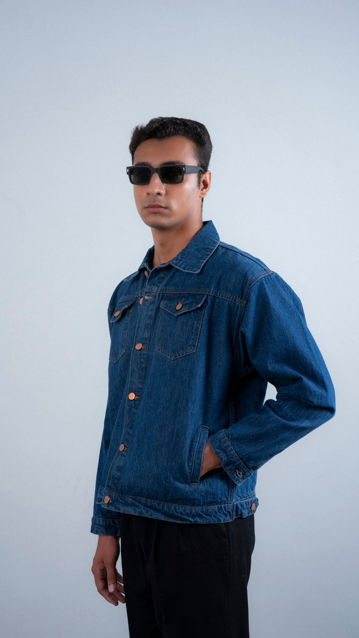 Boxy Button Up Denim Jacket