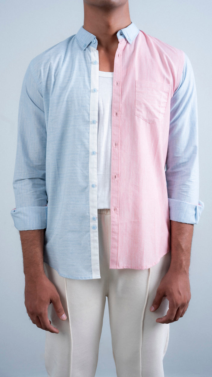 Dual Tone Split Shirt