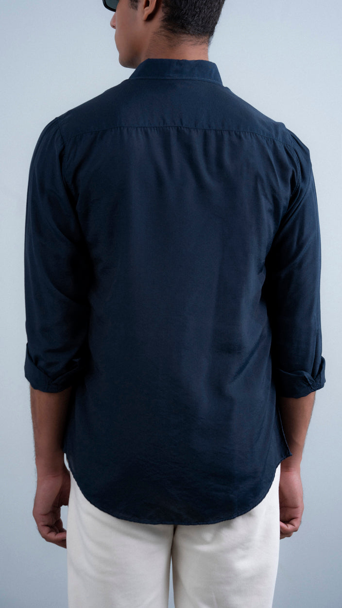 French Collar Linen Shirt
