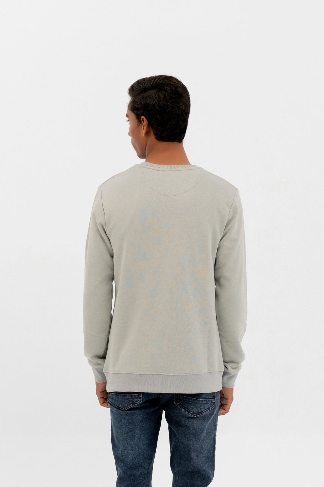 Minimal Print Heavy Fleece Sweatshirt