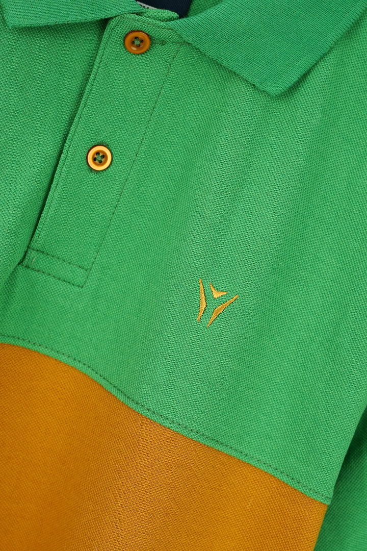 Panel Pique Polo Shirt