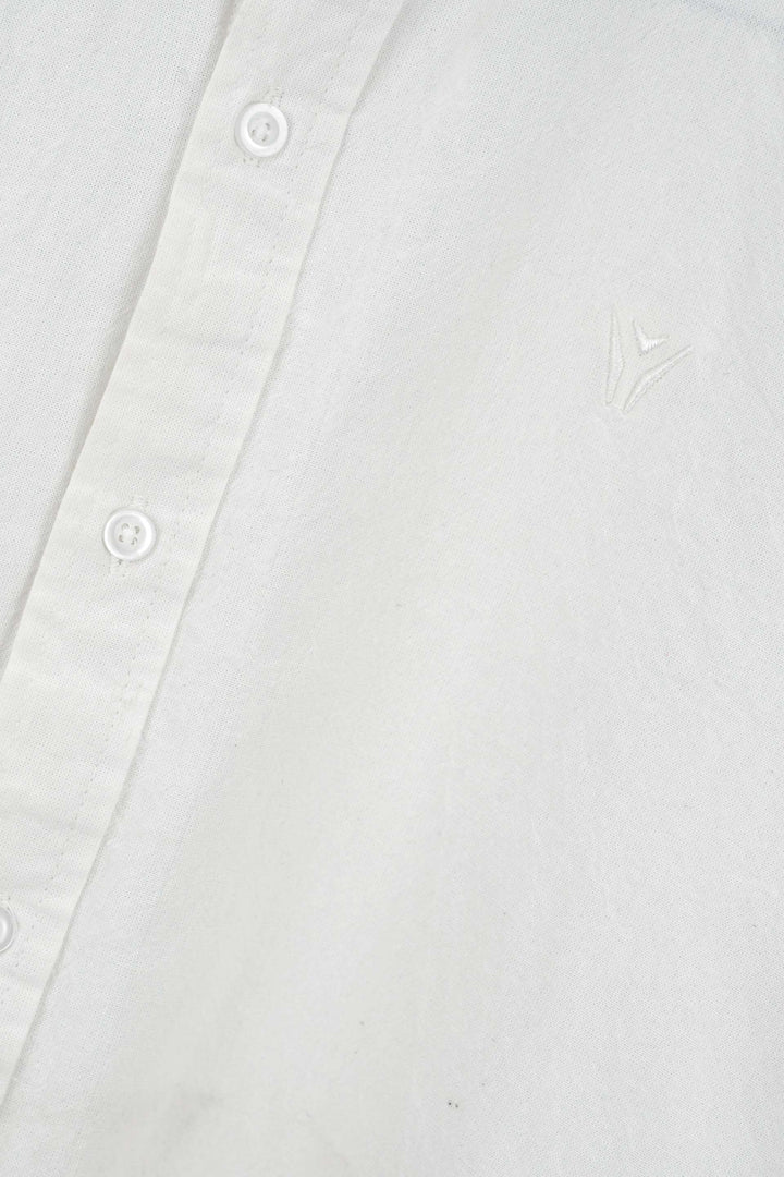 Daily Wear Linen Logo Embroidered Shirt-3