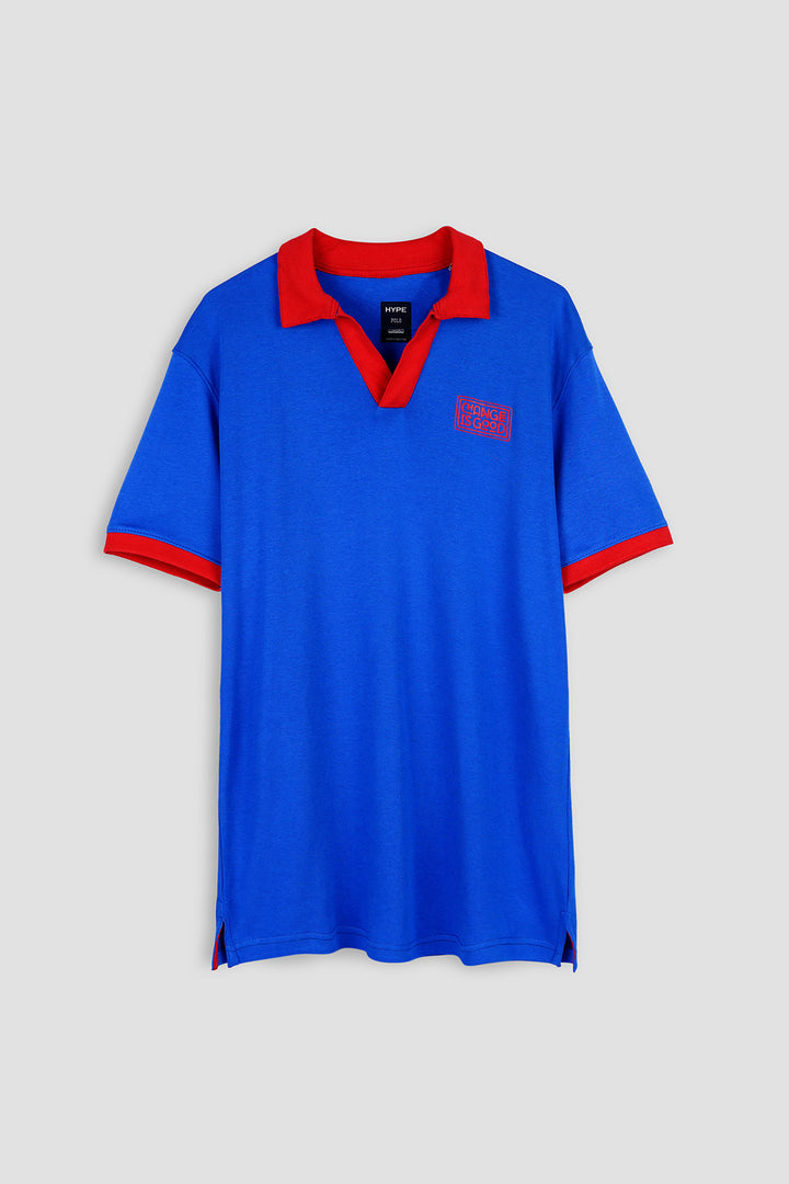 Ribbed Printed Pique Polo Shirt