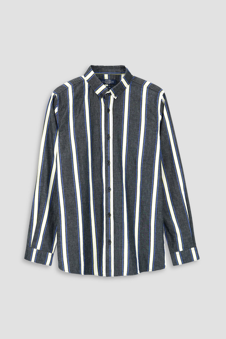 Stripes Weaved Button Down Shirt