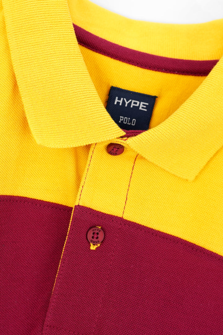 Cut & Sew Pique Polo Shirt