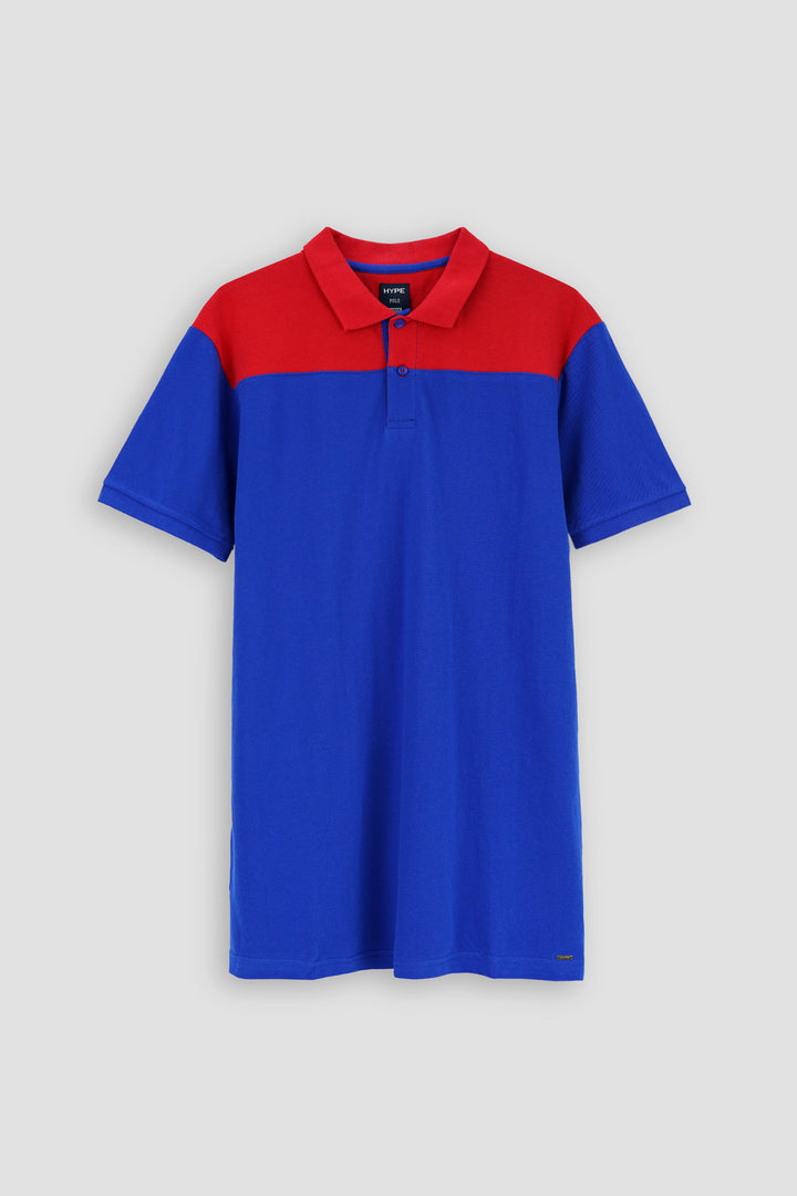 Cut & Sew Pique Polo Shirt