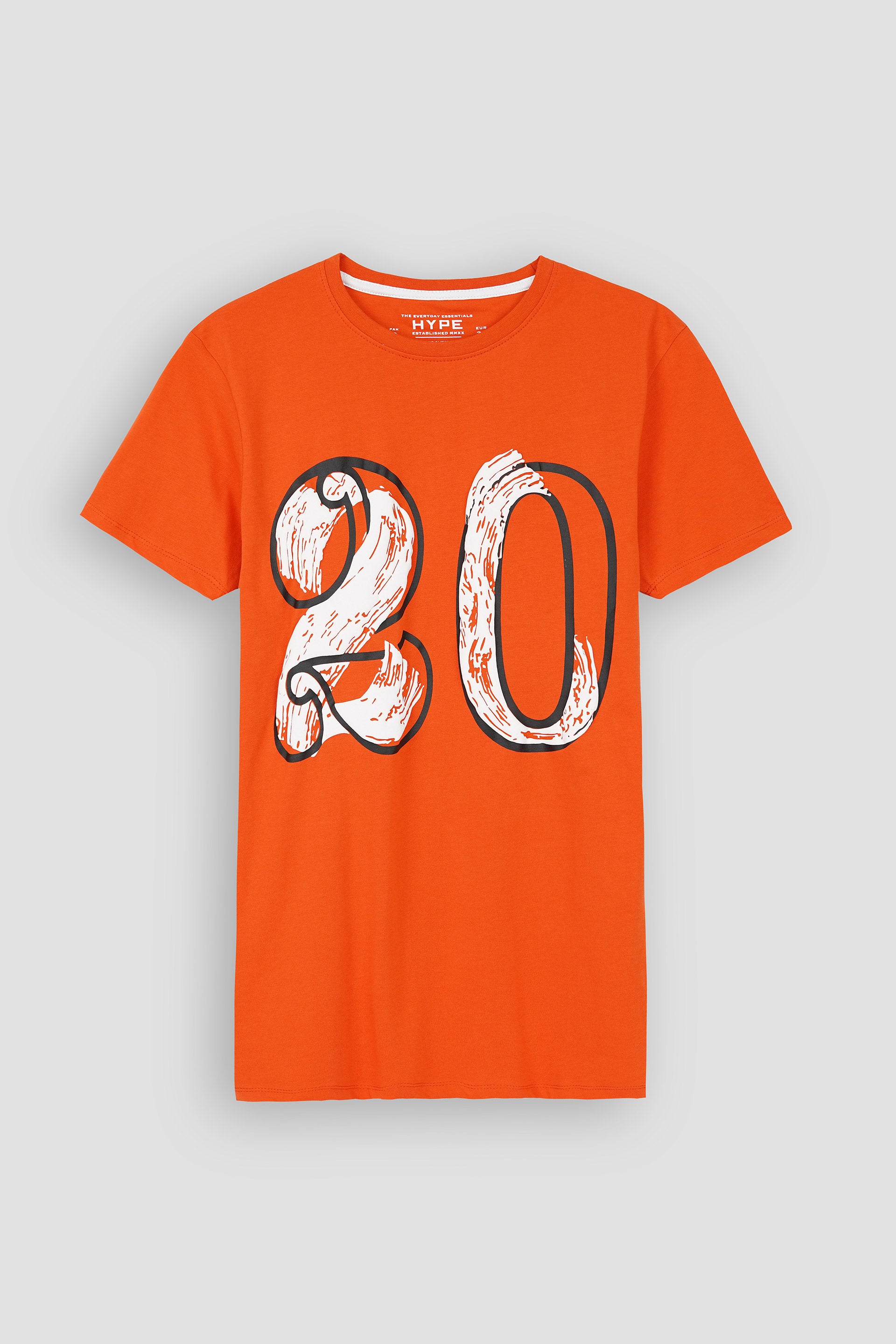 Men Soft Cotton Graphic Orange T-Shirt 002452 – HYPE