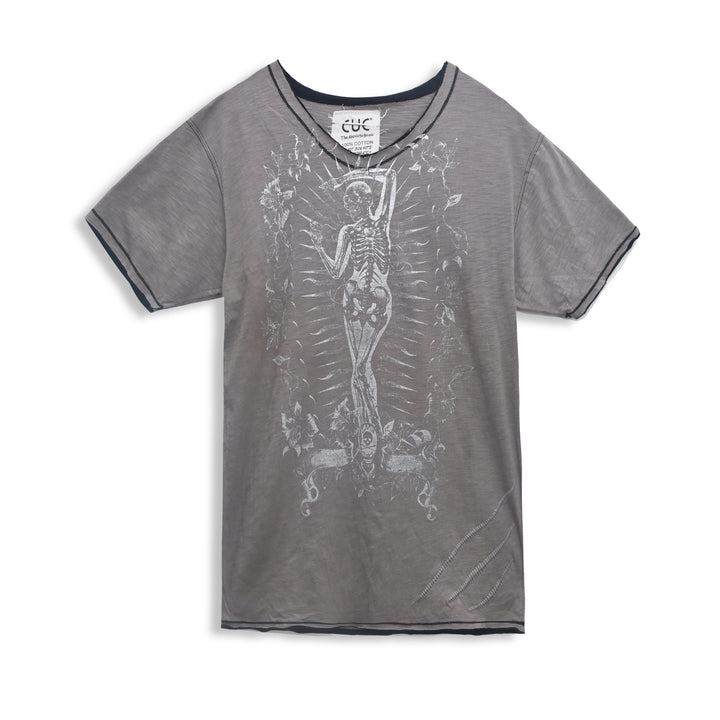 Soft Cotton Graphic V-Neck T-Shirt