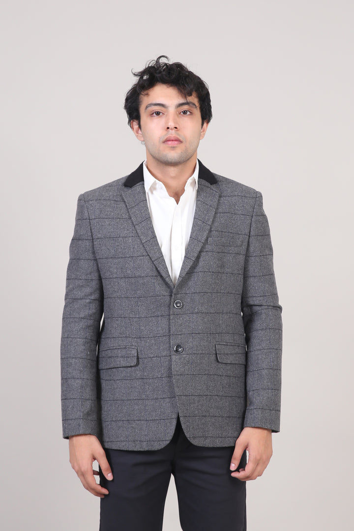 Contrast Collar Lining Blazer