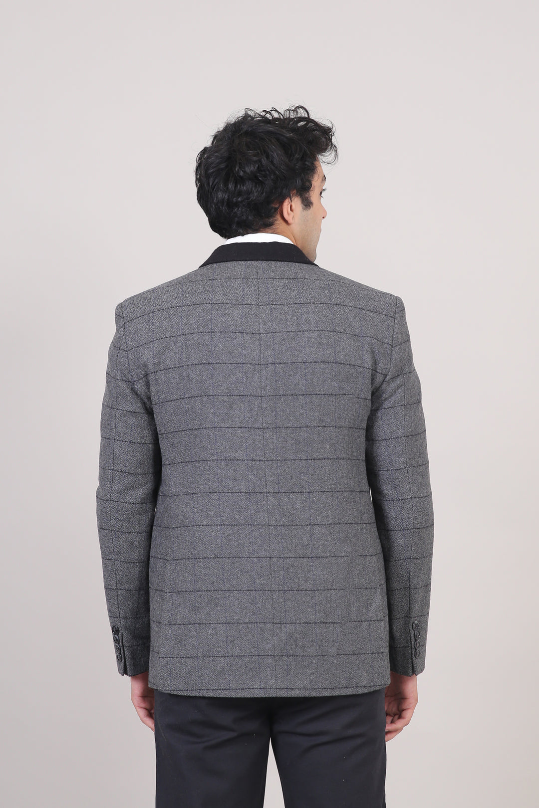 Contrast Collar Lining Blazer