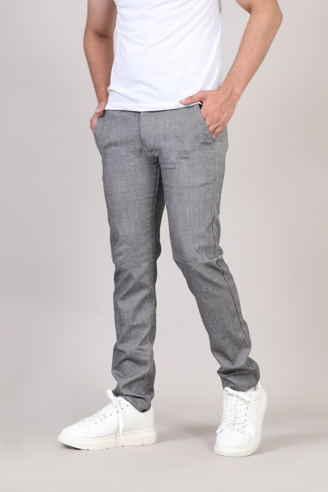 Knitted Slub Cotton Chinos