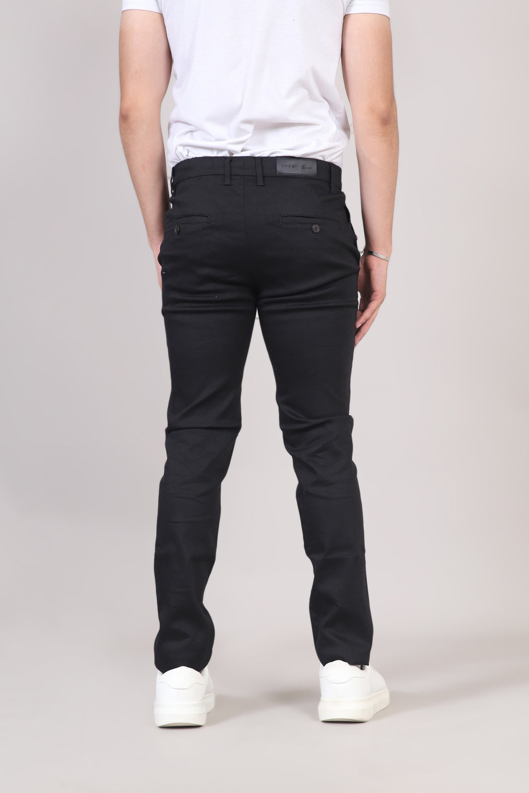 Everyday Black Cotton Chinos