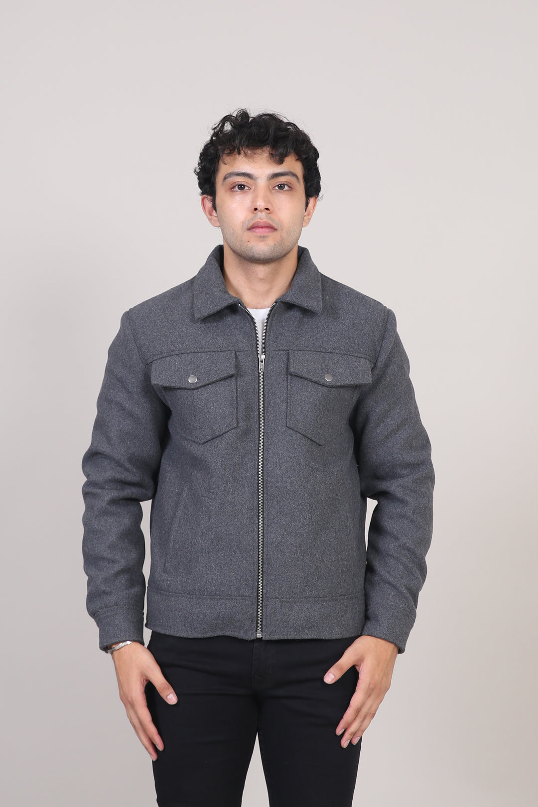 Heavy Weight Wool Bomber Jacket