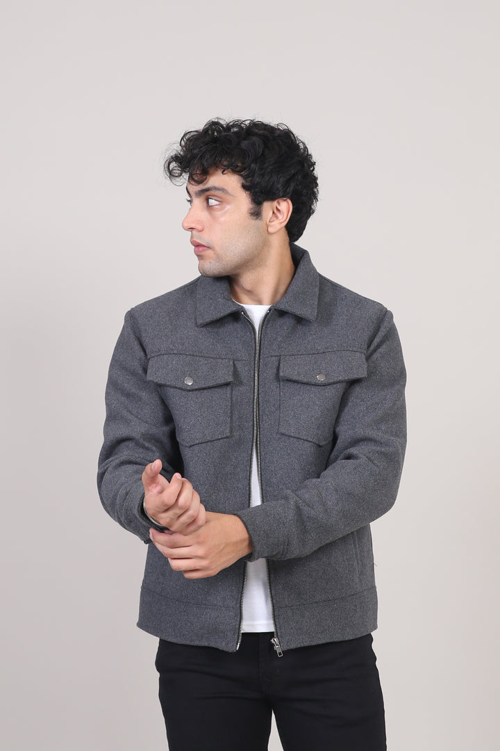 Heavy Weight Wool Bomber Jacket