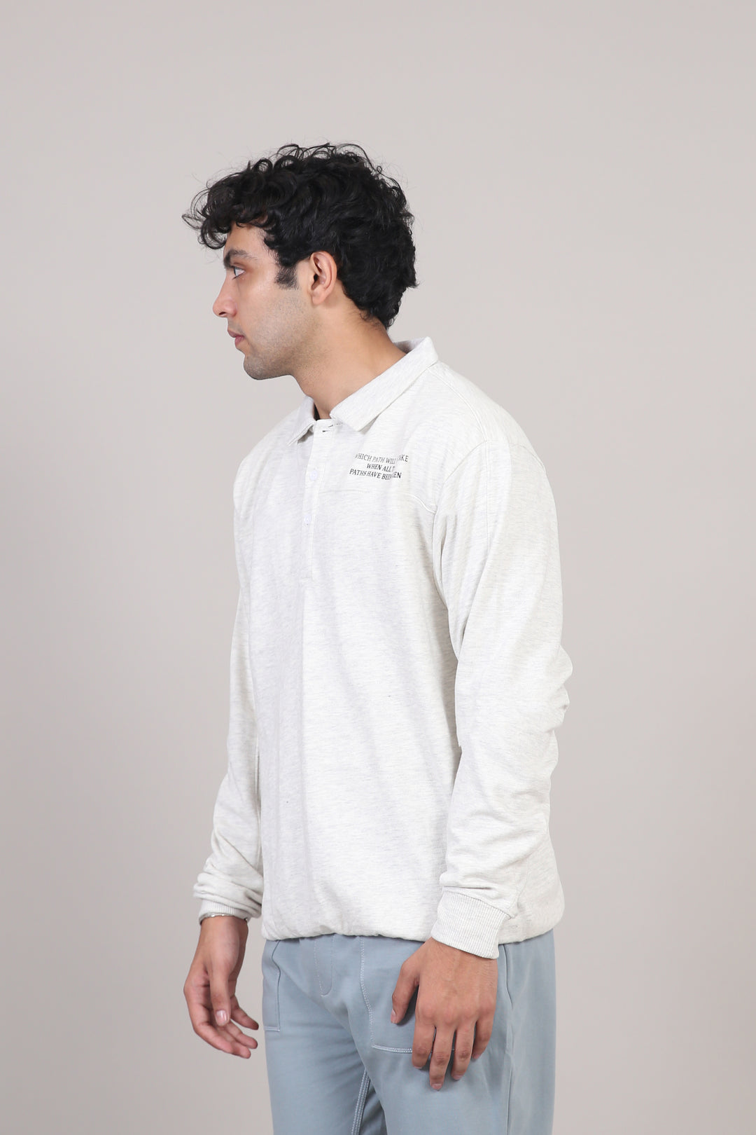 LongSleeves Printed Buttoned Polo