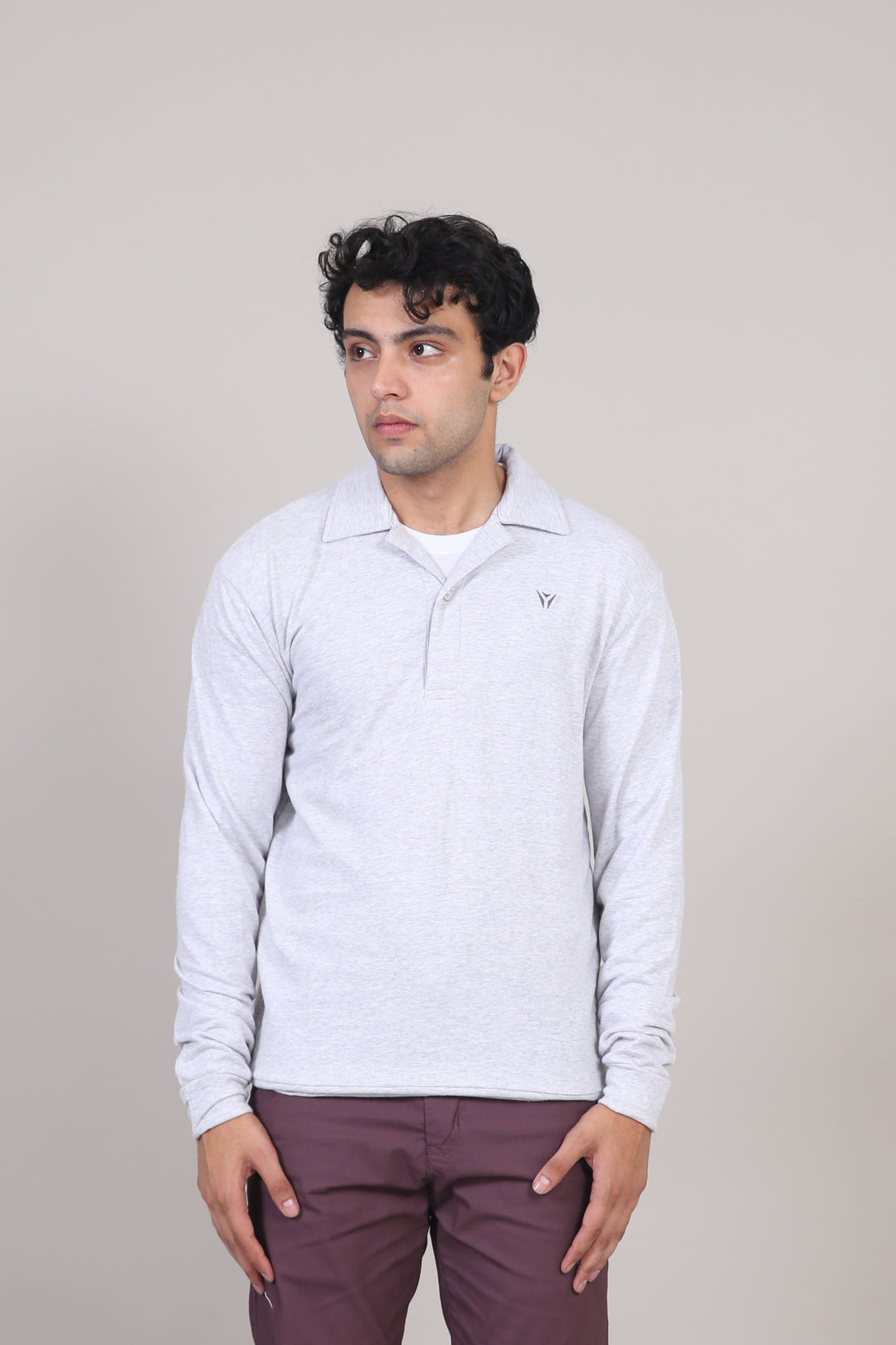 Long Sleeves Cuban Collar Polo