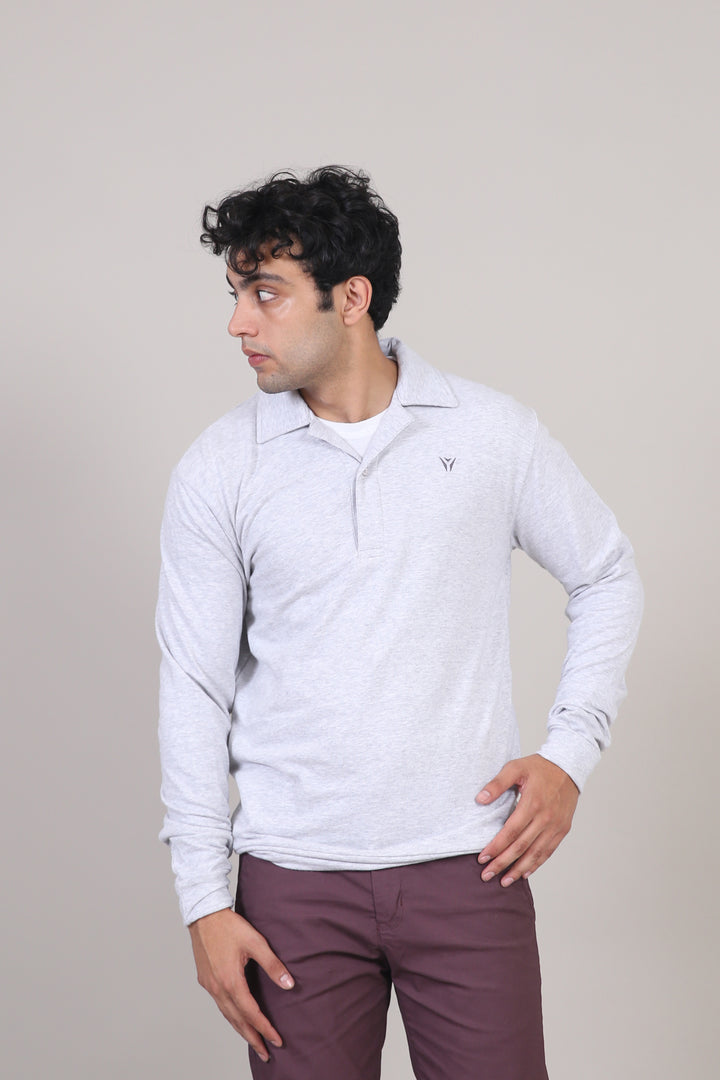 Long Sleeves Cuban Collar Polo