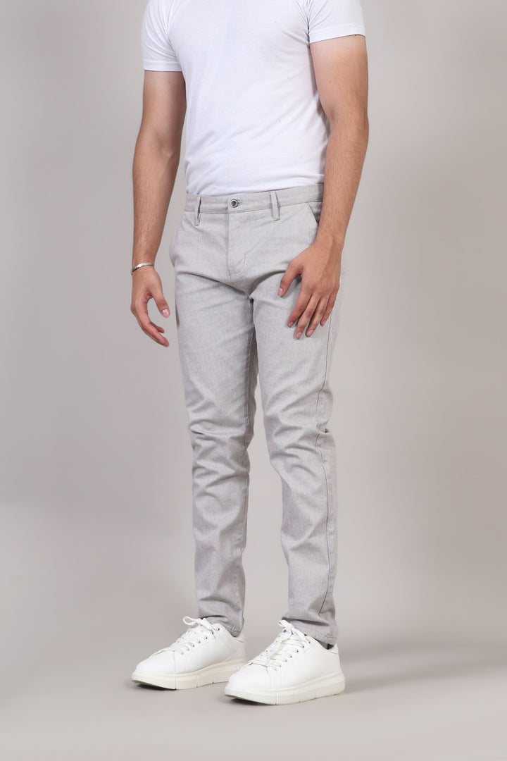 Self Textured Cotton Chinos