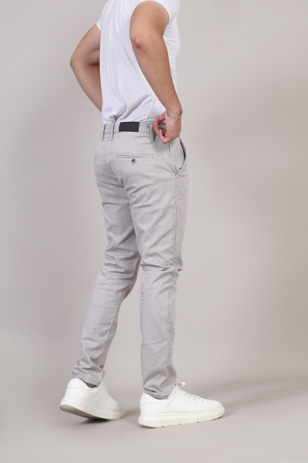 Self Textured Cotton Chinos