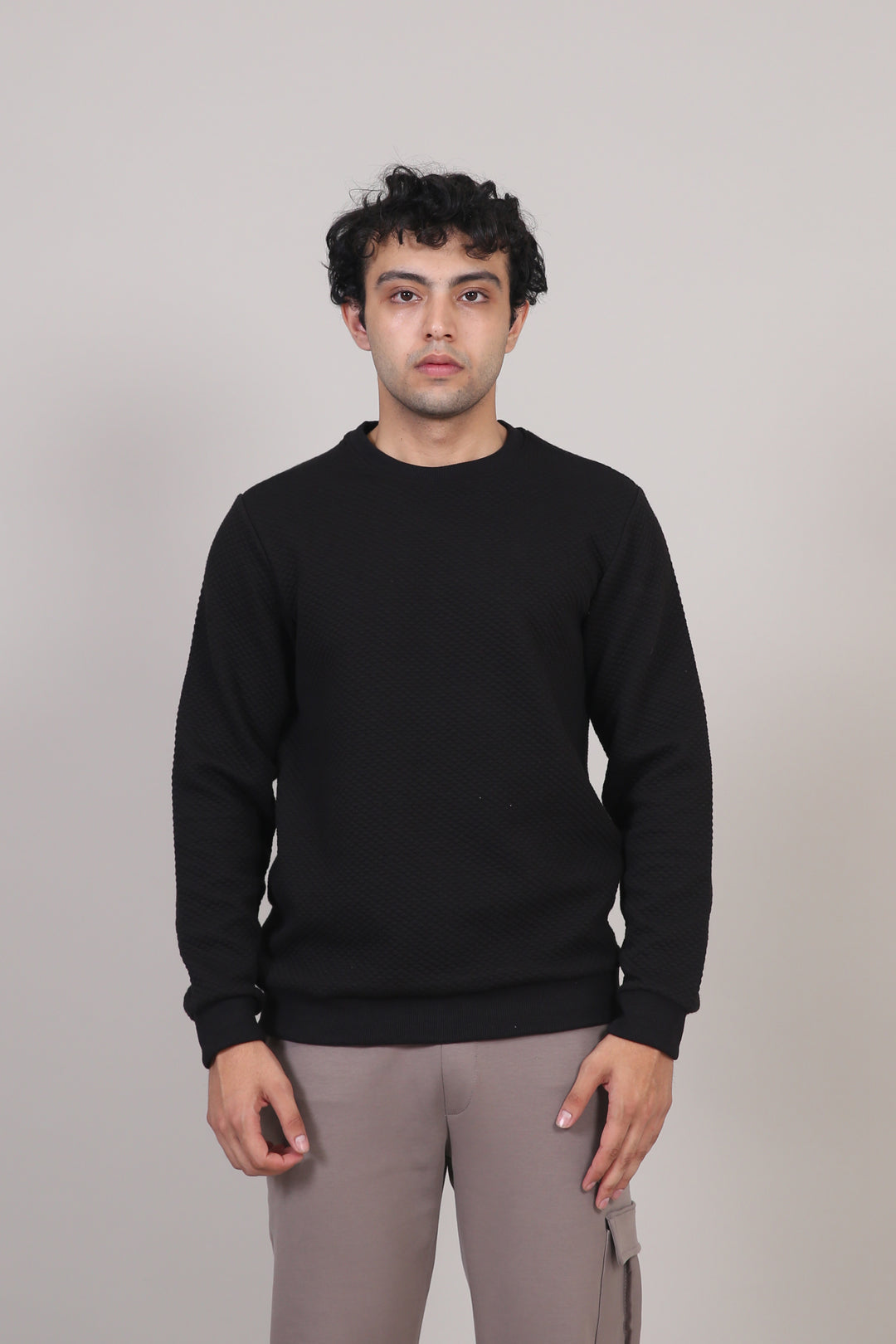 Textured Jacquard Sweatshirt