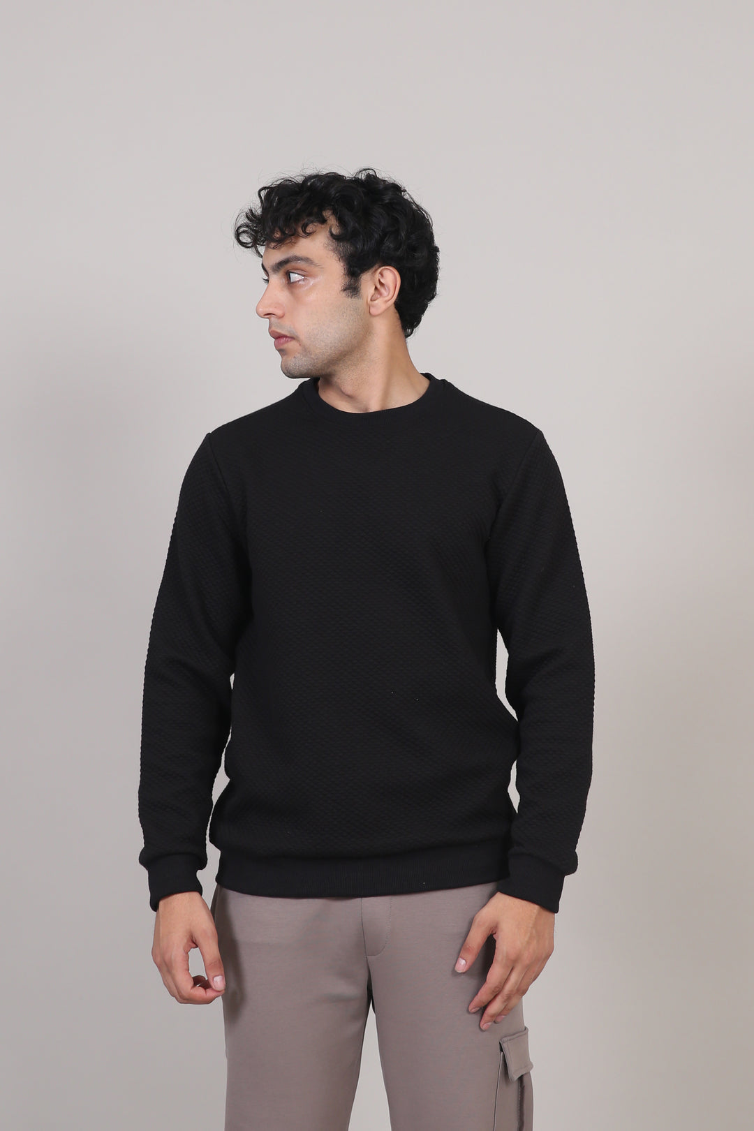 Textured Jacquard Sweatshirt