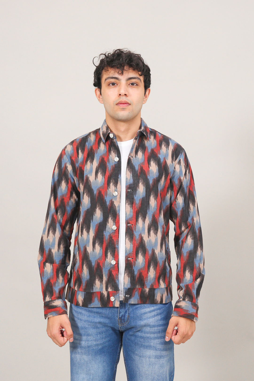 Printed corduroy Over Shirt