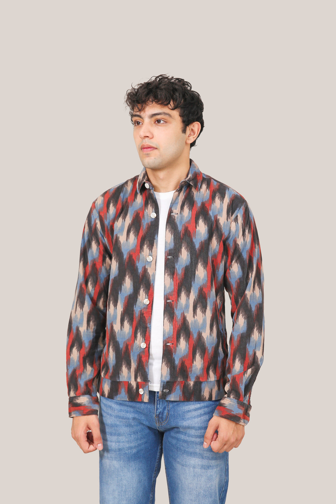 Printed corduroy Over Shirt