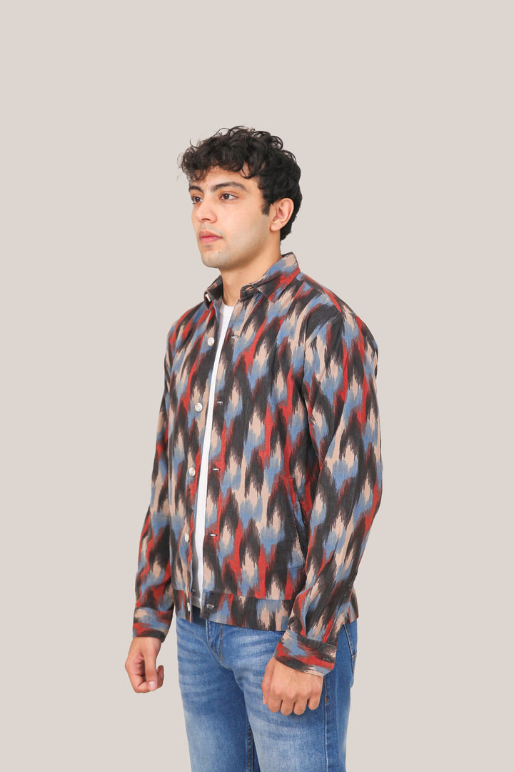 Printed corduroy Over Shirt