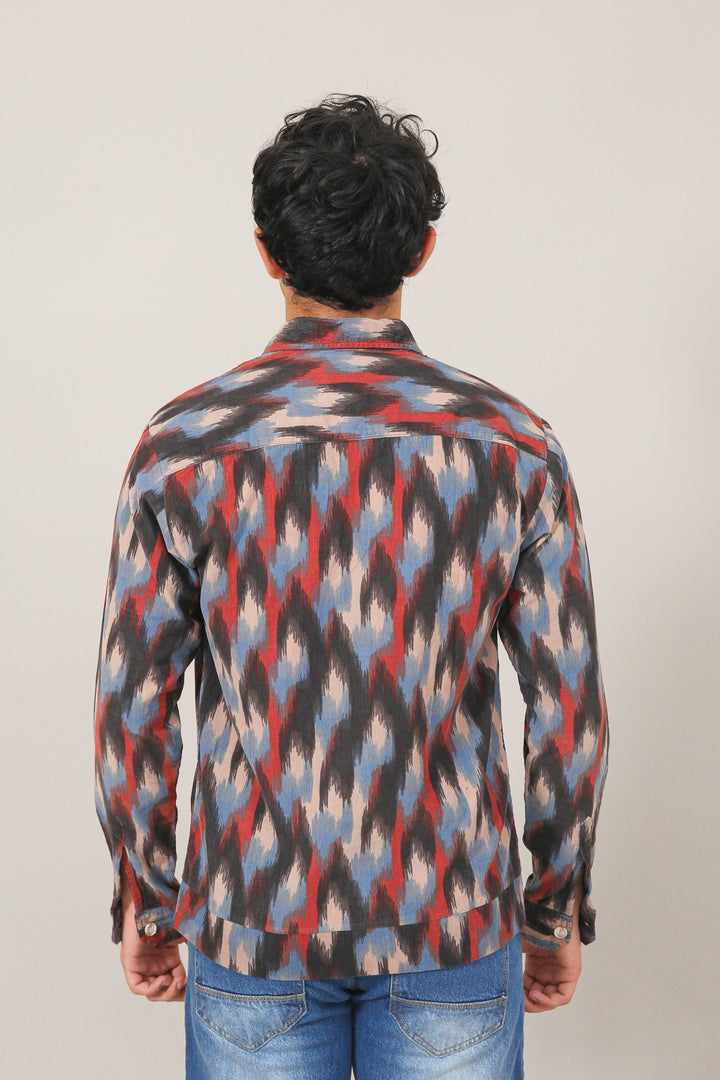 Printed corduroy Over Shirt