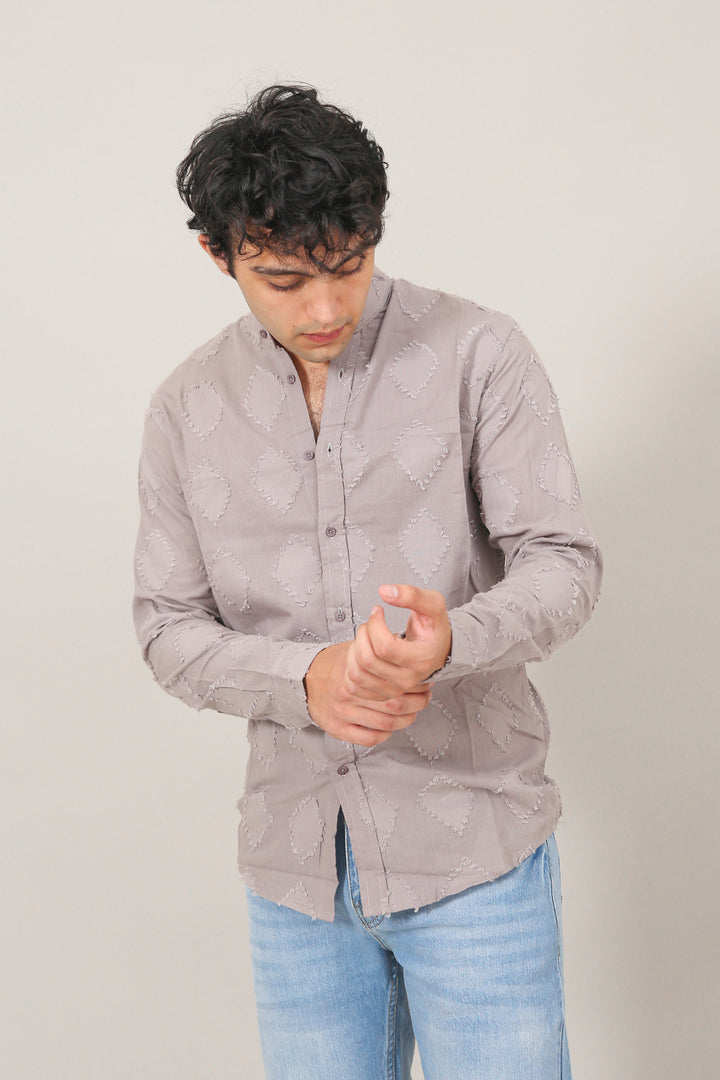 Textured Button Down Shirt