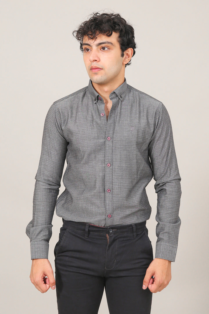 Textured Semi Formal Shirt