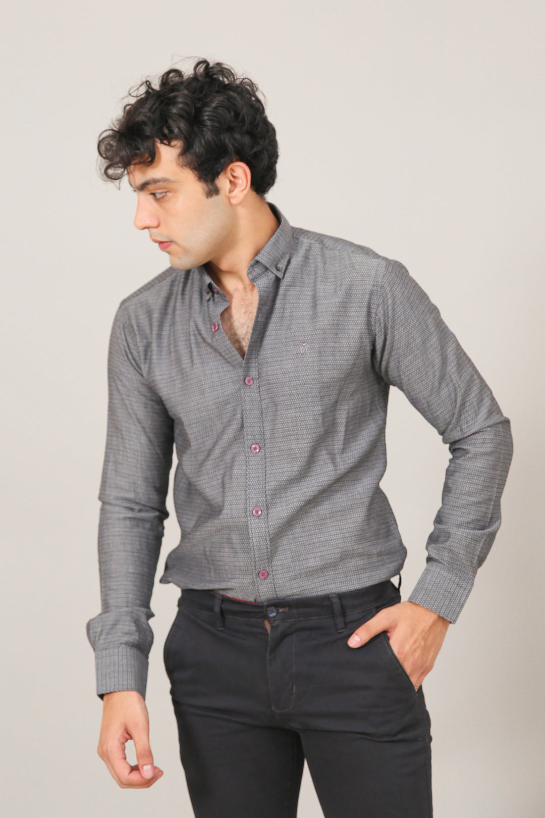 Textured Semi Formal Shirt