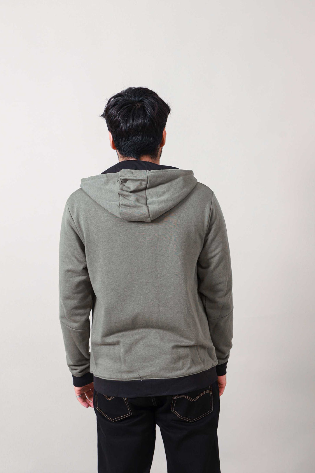 Contrast Zipper Hoodie