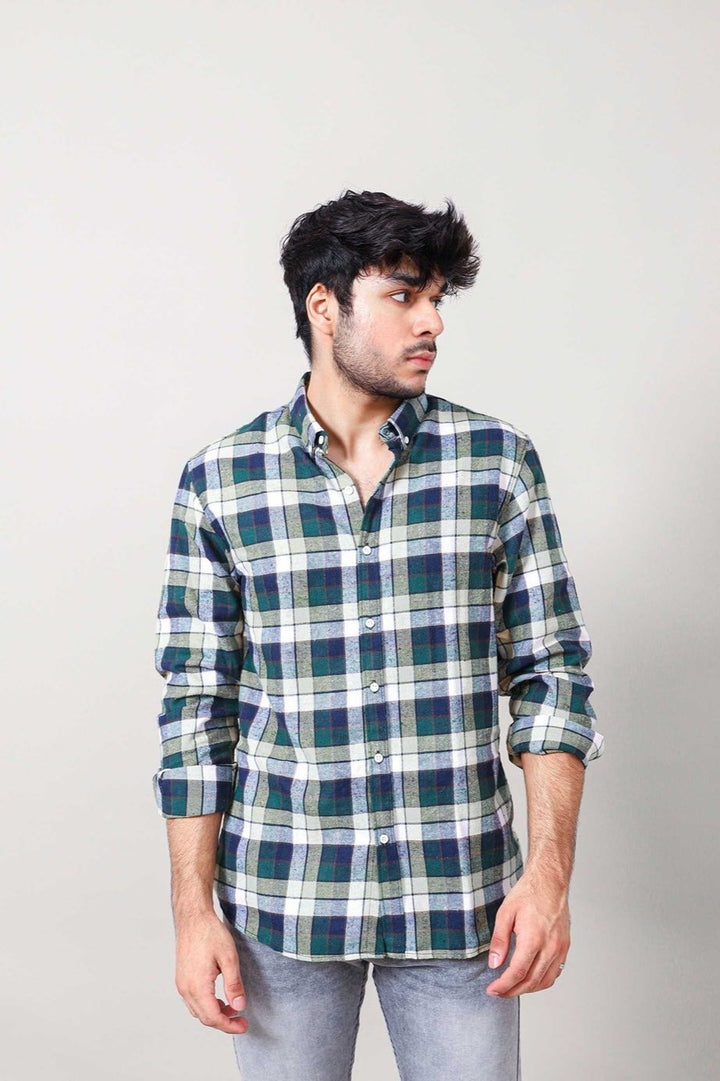 Heavy Cotton Checkered Slim Fit Shirt