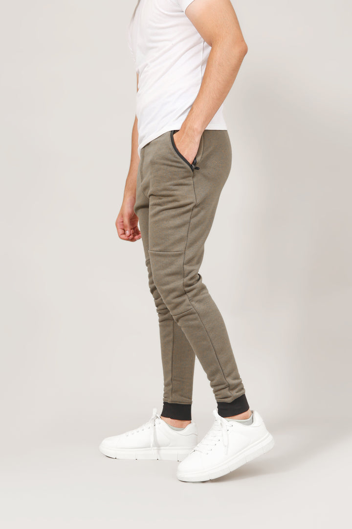 Contrast Rib Jogger Trouser