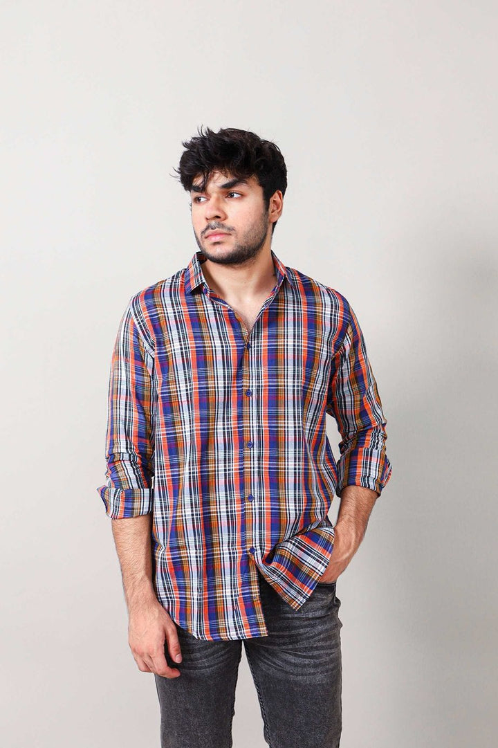 Heavy Cotton Checkered Slim Fit Shirt