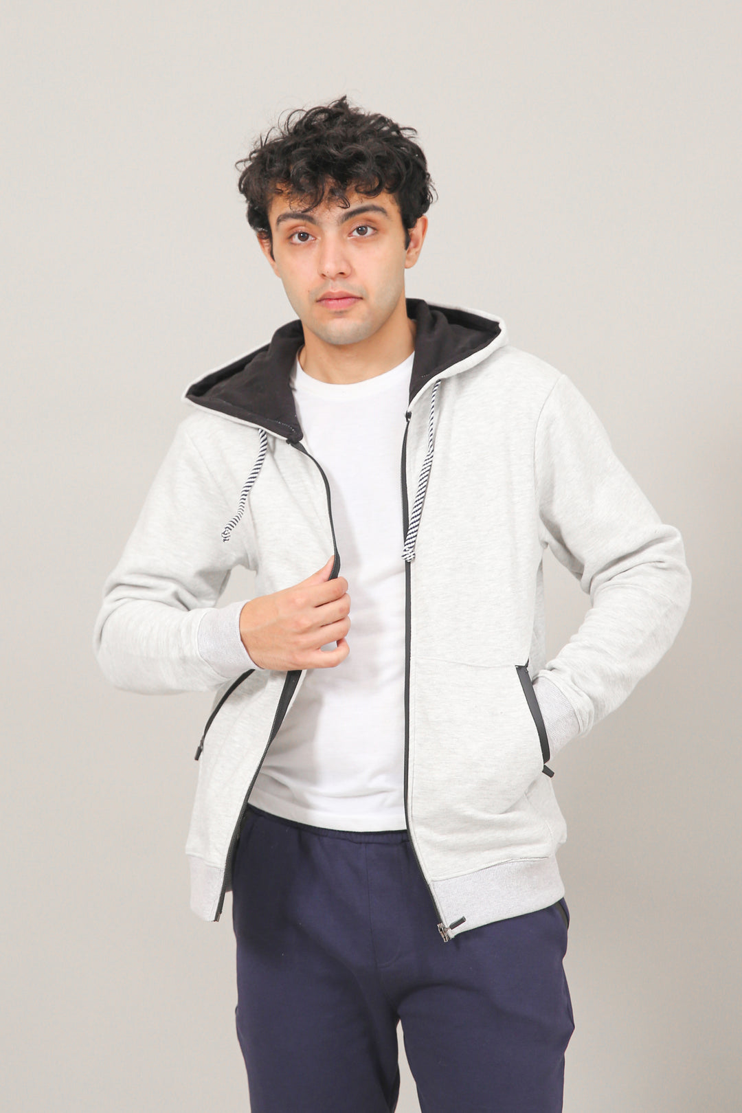 Zipper Fleece Hoodie