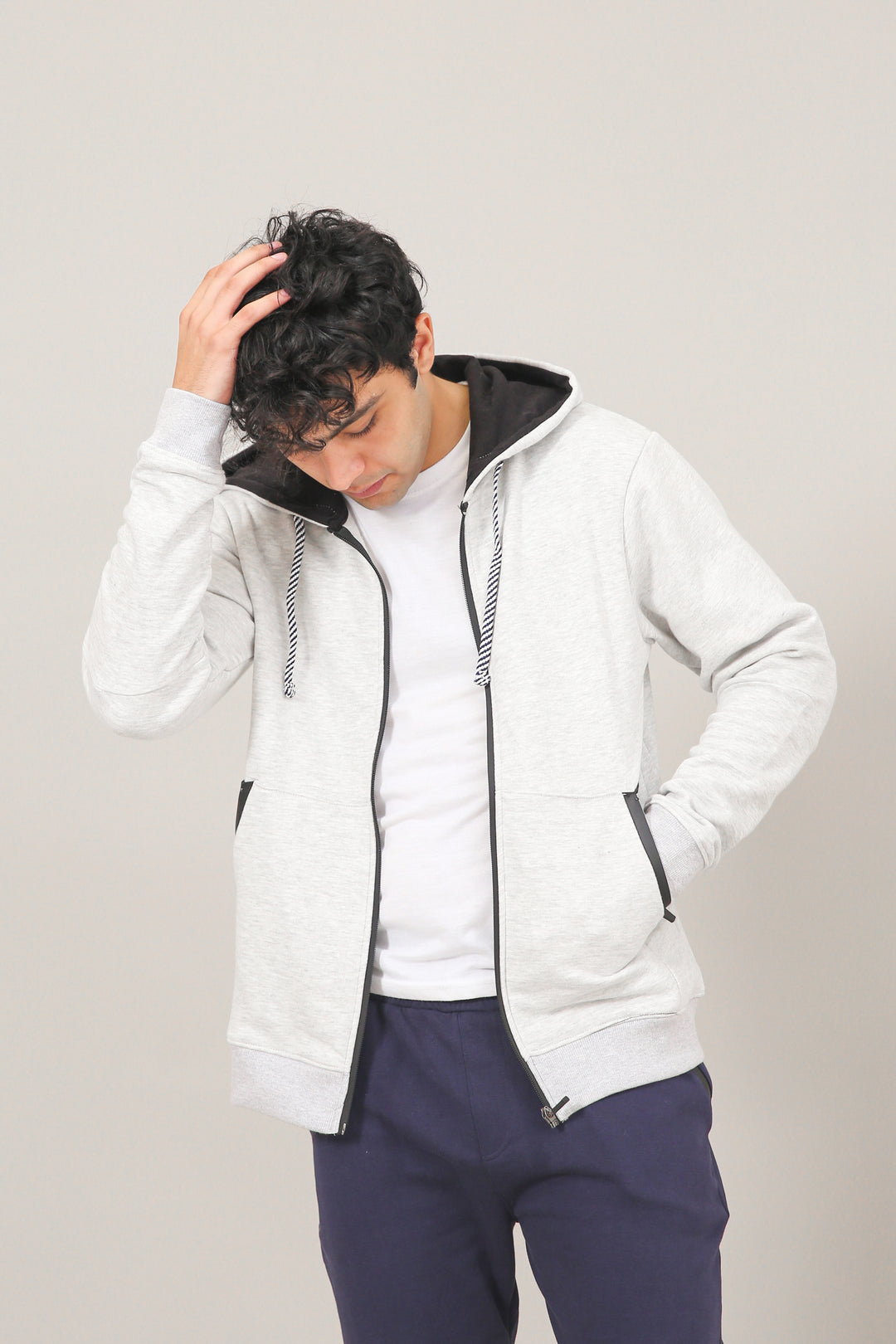 Zipper Fleece Hoodie