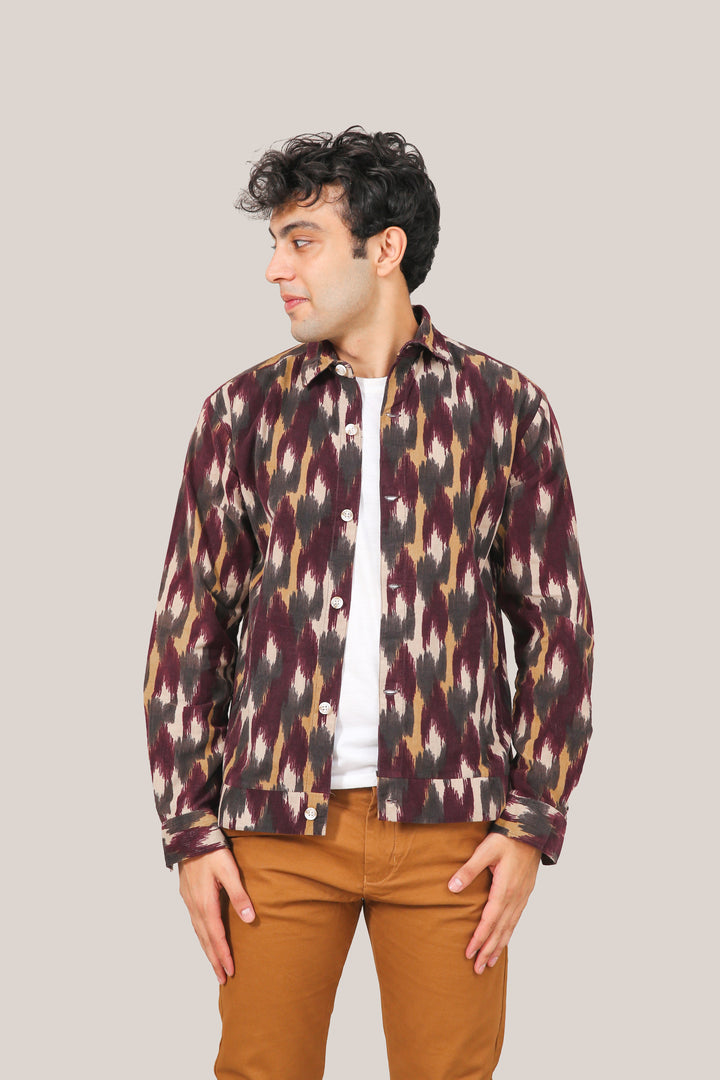 Printed corduroy Over Shirt