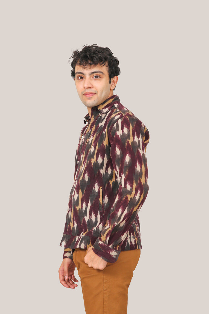 Printed corduroy Over Shirt