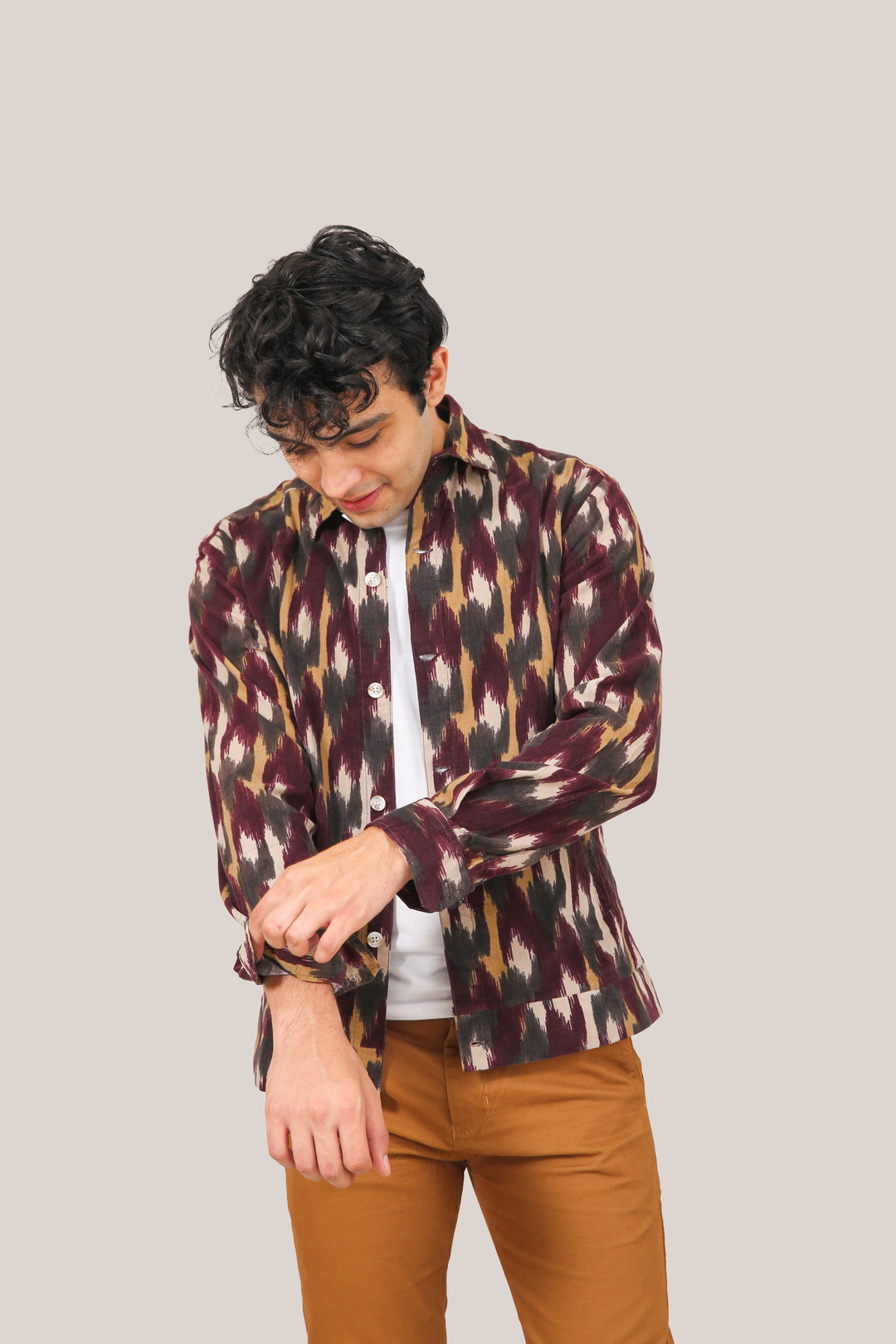 Printed corduroy Over Shirt