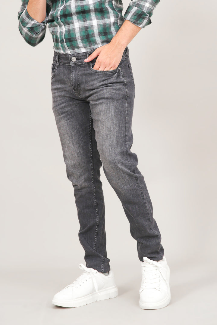 Skinny Fit Black Washed Jeans